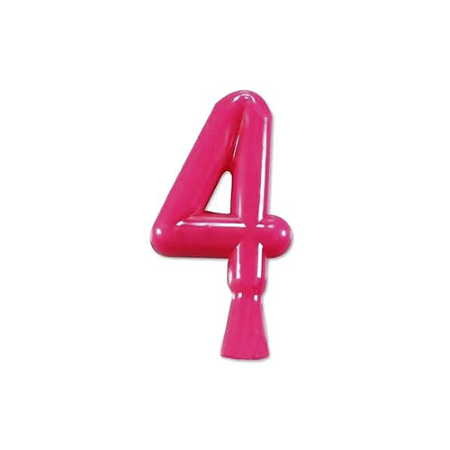 Vela Neon Pink Número 4 Junco Decoração Festa