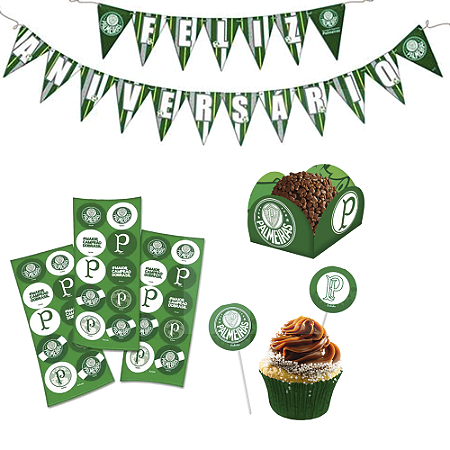 Kit Aniversário Palmeirinha Decorativo Para Festas Temáticas