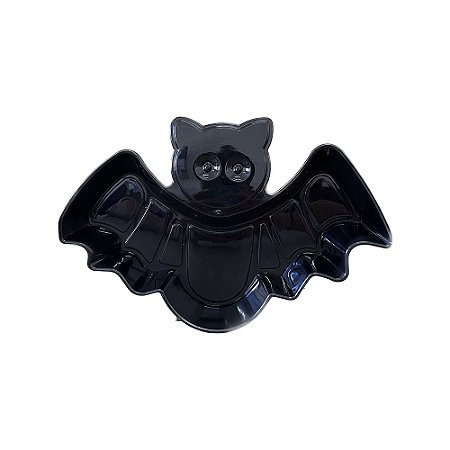 Bandeja Plástica Morcego Halloween Preta Decorativa Festa