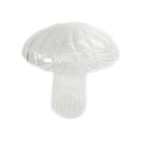 Cogumelo De Vidro Médio Decorativo Para Festa E Lar