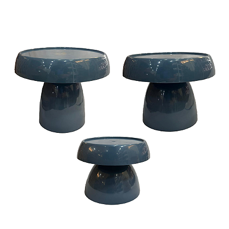 Kit Boleiras Cogumelo P M G Só Boleiras Azul Gris