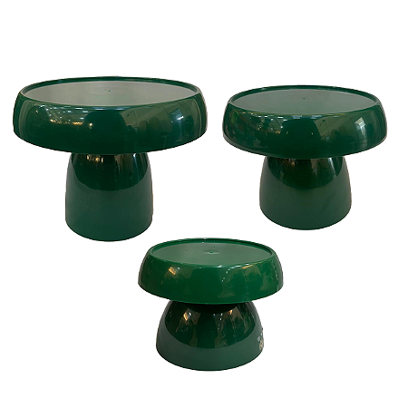 Kit Boleiras Cogumelo P M G Só Boleiras Verde Folha