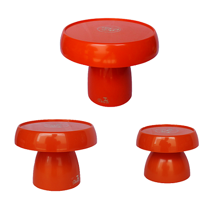 Kit Boleiras Cogumelo P M G Só Boleiras Laranja