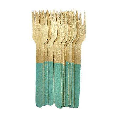 Garfo De Madeira Tiffany 14CM Decorativa Festas 10un