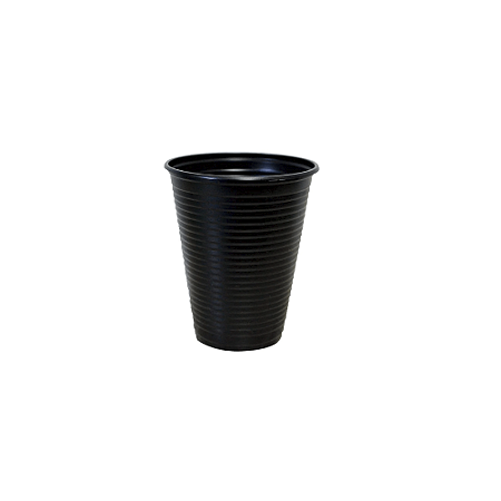 Copo Descartável Plástico Preto 200ml 50uni Festas