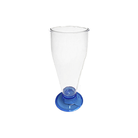 Tulipa Copo Azul Transparente Plástico 300ml Decoração