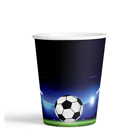Copo De Papel Futebol Festa Aniversário 180ml 8un Junco