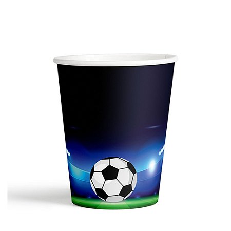 Copo De Papel Futebol Festa Aniversário 180ml 8un Junco