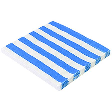 Guardanapo Listrado Azul Escuro e Branco Festa 20 fls 33x33