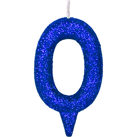 Vela Aniversário Azul Magic Glitter Estrela Festas