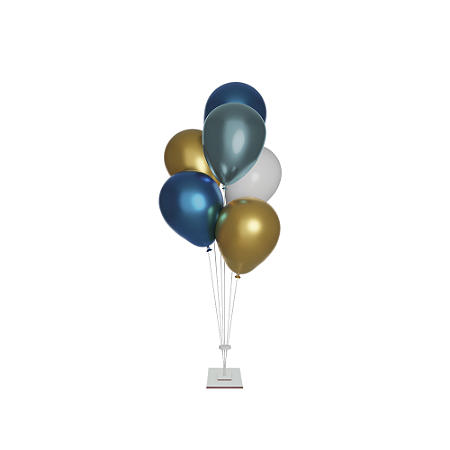 Haste Suporte Decoração De Balões 6 Varetas Base Peq MDF
