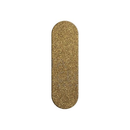 Letra I Maiúscula Dourado Glitter Brilho EVA Decoração 2x12,5CM