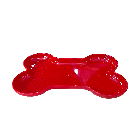Bandeja Plástica Osso Vermelho Decorativa Mesa De Festa Pet