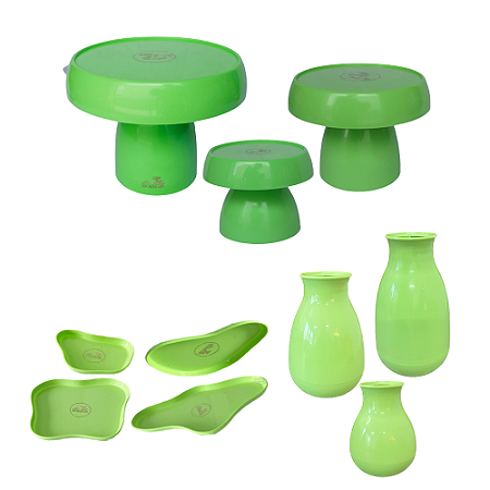 Kit Só Boleiras Festejar Verde Lima Decorativo Para Festa