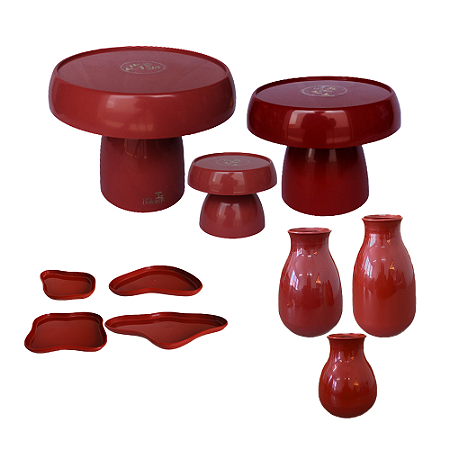 Kit Só Boleiras Festejar Terracota Decorativo Para Festa