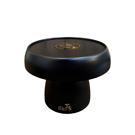 Boleira Cogumelo Fosco Médio Preto Só Boleiras Decorativa