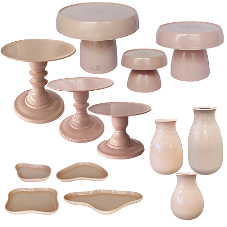 Kit Só Boleiras Decorador Nude Para Mesa De Festa