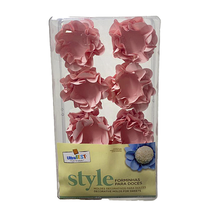 Forminha Style Rosa Acqua Decoração Para Docinhos Finos 40uni