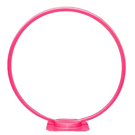 Arco De Mesa Rosa Chiclete Decoração De Balões 45CM Com Base
