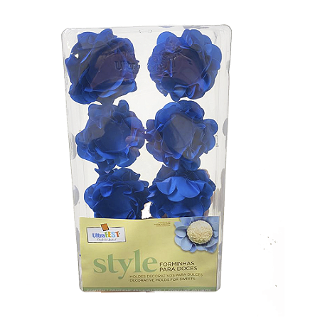 Forminha Style Azul Royal Decoração Docinhos Finos 40uni