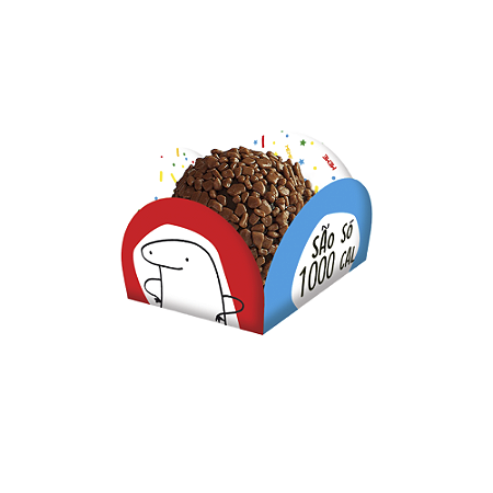 Porta Forminha Docinhos Flork Meme Festa Decoração 40un