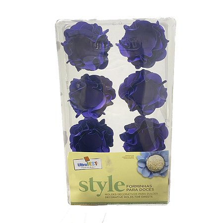 Forminha Style Violeta Decoração Docinhos Finos 40uni