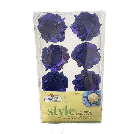 Forminha Style Violeta Decoração Docinhos Finos 40uni