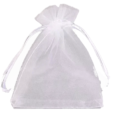 Saco Organza Branco Embalagem Lembrancinha 25x35 10un