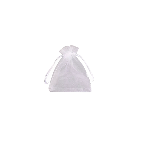 Saco Organza Branco Embalagem Lembrancinha 7x9 10un