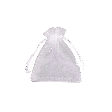Saco Organza Branco Embalagem Lembrancinha 10x13 10un