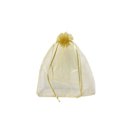 Saco Organza Ouro Embalagem Lembrancinha 10x13 10un