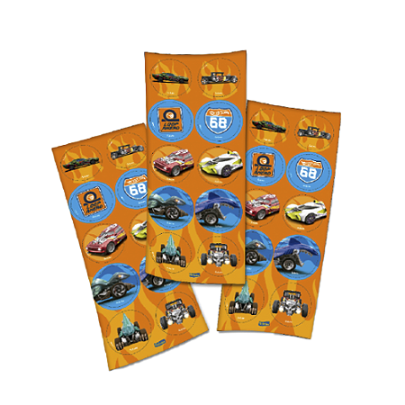 Adesivo Rodas Quentes Temático Decorativo Redondo 30un