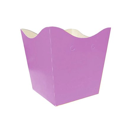 Cachepot De Papel Cartão Decorativo Liso Lilás 10uni