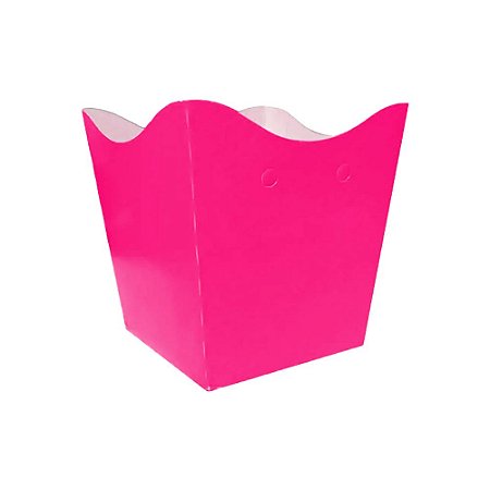 Cachepot De Papel Cartão Decorativo Liso Pink 10uni