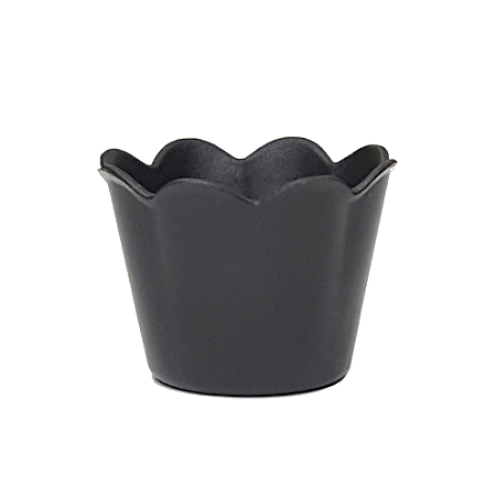 Pote Girassol Plástico Decorativo Liso Preto  Festas