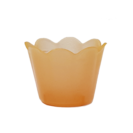 Pote Girassol Plástico Decorativo Liso Laranja Neon Festas