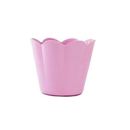 Pote Girassol Mini Rosa 210Ml Plástico Decorativo Liso Festas