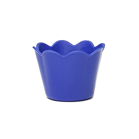 Pote Girassol Mini Azul Royal 210Ml Plástico Decorar Festas