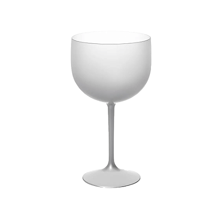 Taça De Gin Degrade Prata Brilho Acrílica 600ml Decoração
