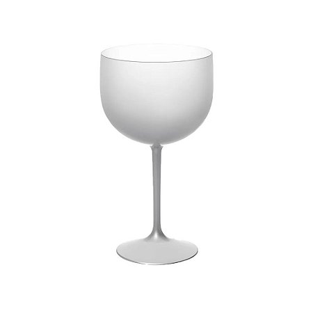 Taça De Gin Degrade Prata Brilho Acrílica 600ml Decoração