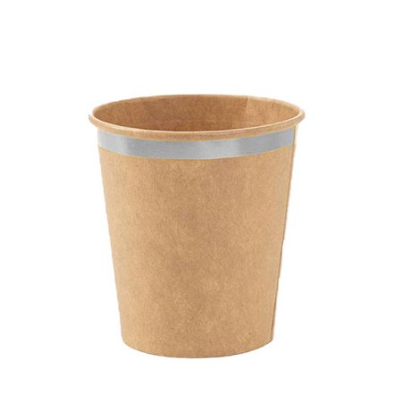 Copo De Papel Kraft Prata Dourado Metalizado 270ml 10 un