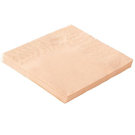 Guardanapo De Papel Liso Pêssego Folha Dupla 20 fls 32x32