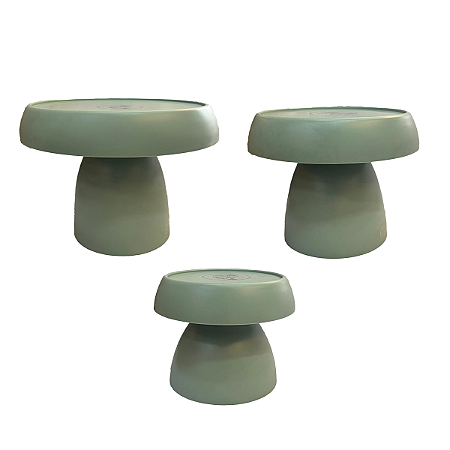 Kit Boleiras Cogumelo Foscas P M G Só Boleiras Verde Menta