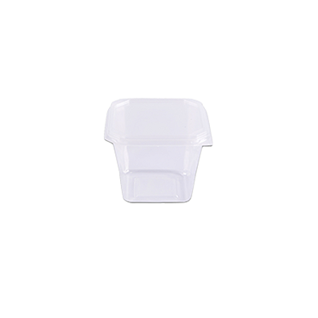Pote Quadrado C/ Tampa Embalagem Transparente 250ml 20un