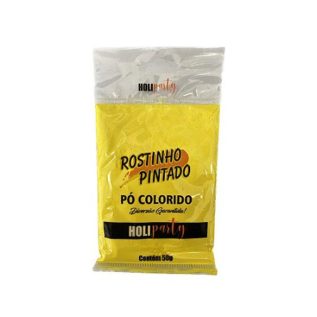 Pó Colorido Holi Party Amarelo Festival De Cor 50G Festas