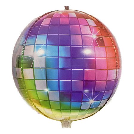 Balão Metalizado Globo Discoteca 24 Decorativo Festas