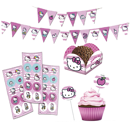 Kit Aniversário Gatinha Japonesa Decoração Para Festas Temáticas