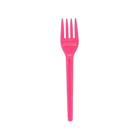 Garfo Descartável Plástico Pink Sobremesa 50uni Festas