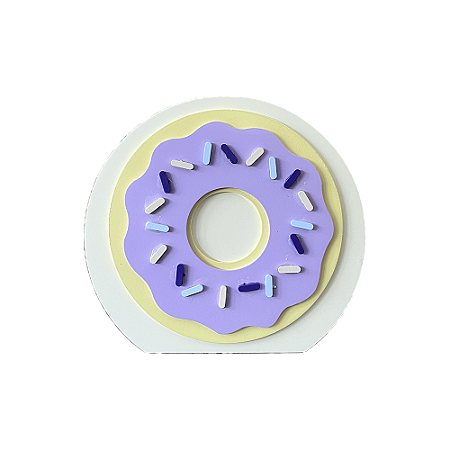 Cachepot Mdf Donuts Amarelo Decorativo Para Festa Temática