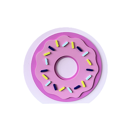 Cachepot Mdf Donuts Rosa Decorativo Para Festa Temática